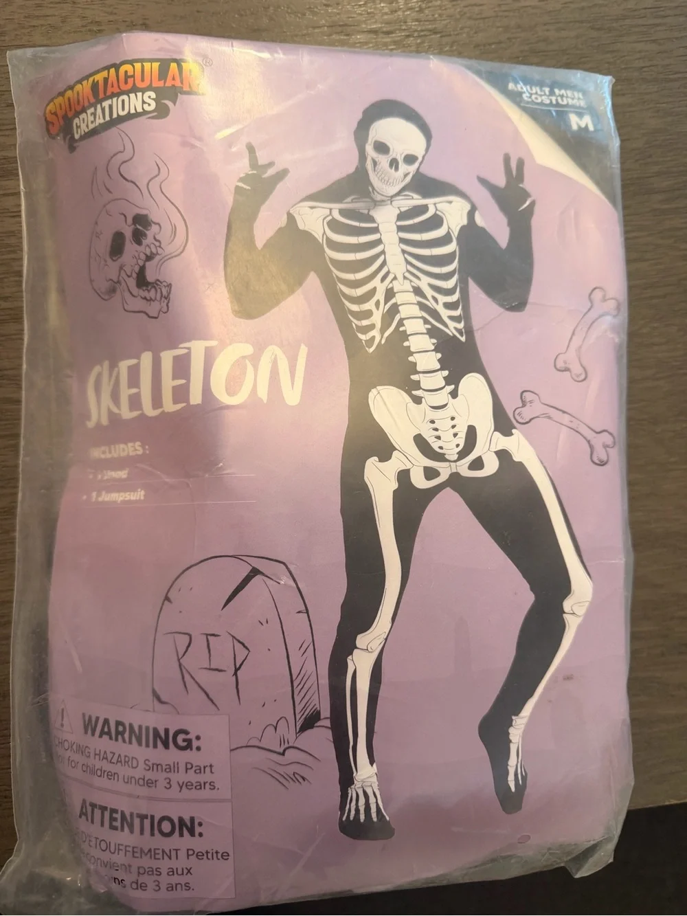 Spooktacular Creations Adult Men’s Skeleton Halloween Costume Medium 2 Piece
